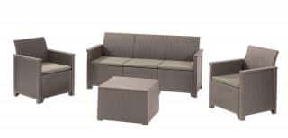 EMMA 3 seaters sofa set - cappuccino