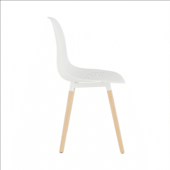 Židle KALISA - bílá plast / buk č.2
