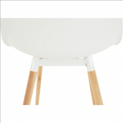 Židle KALISA - bílá plast / buk č.4