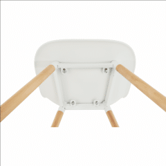 Židle KALISA - bílá plast / buk č.5