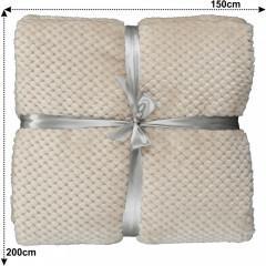 Oboustranná deka, béžovošedá, 150x200, DEFANA TYP 2