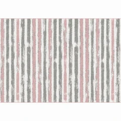Koberec KARAN 100x150 cm - růžová/šedá/bílá