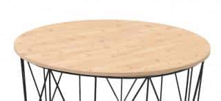 Odkládací stolek Mariffa - deska přírodní/podnož černá č.4