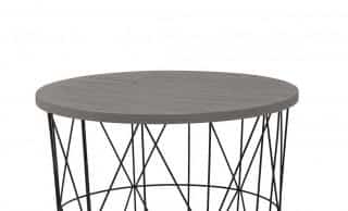 Odkládací stolek Mariffa - deska šedá/podnož černá č.3