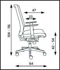 Kancelářská židle Kent síť - černá konstrukce č.6