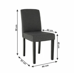 Jídelní židle, šedá / černá, SELUNA NEW