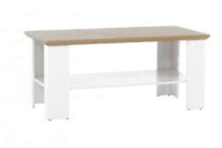 Konferenční stolek LEON MZ17 - bílá/dub grand