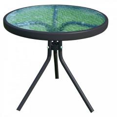 Zahradní konferenční stolek, cen oceli / tvrzené sklo, HABIR