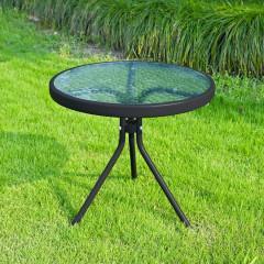 Zahradní konferenční stolek, cen oceli / tvrzené sklo, HABIR