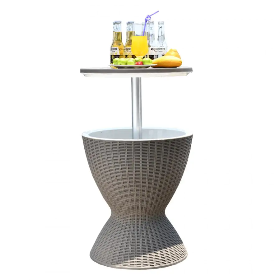Tempo Kondela Zahradní chladící stolek FABIR - šedý + kupón KONDELA10 na okamžitou slevu 3% (kupón uplatníte v košíku)