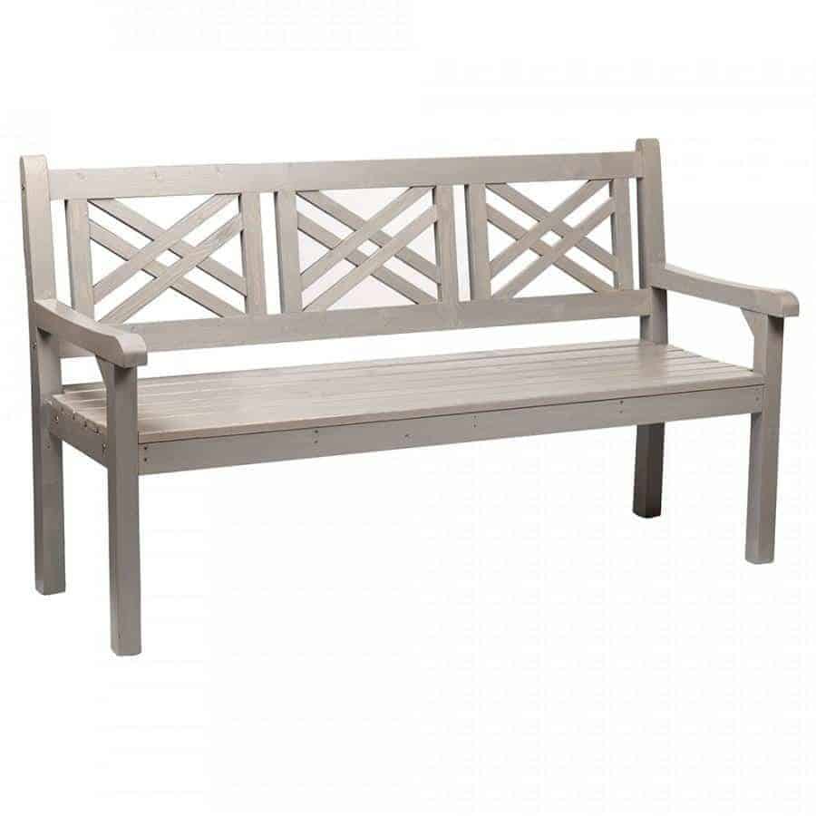 Tempo Kondela Dřevěná zahradní lavička FABLA 150 cm - šedá