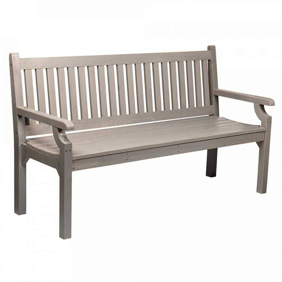 Tempo Kondela Dřevěná zahradní lavička KOLNA 124 cm - šedá