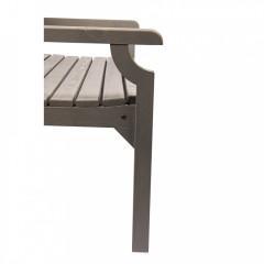 Dřevěná zahradní lavička, šedá, 124 cm, KOLNA