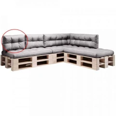 Polštář na paletové sezení, šedá, ANIKA TYP 3