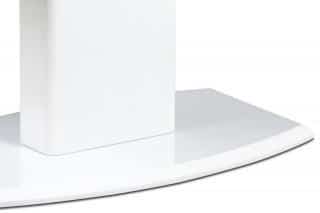Jídelní stůl AT-4012 WT - 140+40x80 cm, bílé sklo + bílá MDF č.5