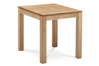 Jídelní stůl 80x80x75 cm, masiv dub, povrchová úprava olejem, nohy 8x8 cm DS-D080 OAK