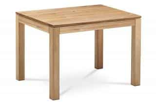 Jídelní stůl 120x80x75 cm, masiv dub, povrchová úprava olejem, nohy 8x8 cm DS-D120 OAK