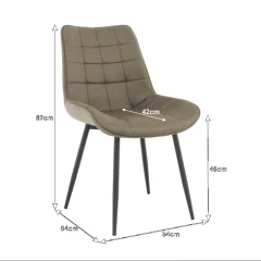 Židle SARIN - šedohnědá/černá č.5