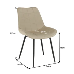 Židle SARIN - béžová/černá č.6