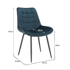 Židle SARIN - modrá/černá č.8