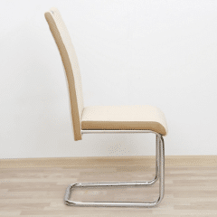 Židle IZMA - béžová ekokůže / béžová látka č.2