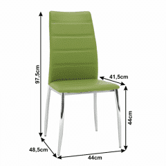 Jídelní židle DELA - zelená č.5
