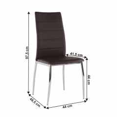 Jídelní židle DELA - hnědá č.6