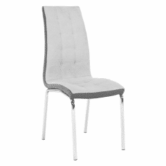 Jídelní židle GERDA - šedá / chrom č.1