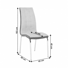 Jídelní židle GERDA - šedá / chrom č.5
