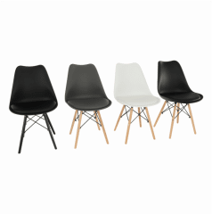 Jídelní židle KEMAL NEW - černá / dřevo č.6