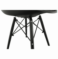 Jídelní židle KEMAL NEW - černá / dřevo č.4