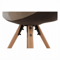 Jídelní židle GLORIA - patchwork mentol/hnědá č.3