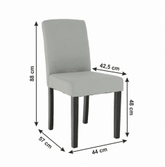 Jídelní židle SELUNA - světle šedá/černá č.4