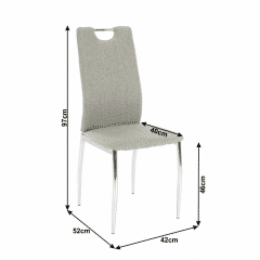 Jídelní židle OLIVA NEW - béžový melír / chrom č.8