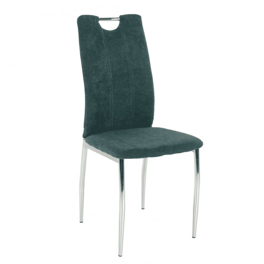 Tempo Kondela Jídelní židle OLIVA NEW - azurová látka / chrom + kupón KONDELA10 na okamžitou slevu 3% (kupón uplatníte v košíku)