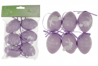 Vajíčka plastová lila, sada 6 kusů VEL5047-LILA č.1