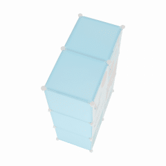 Dětská modulární skříňka EDRIN - modrá/dětský vzor č.5