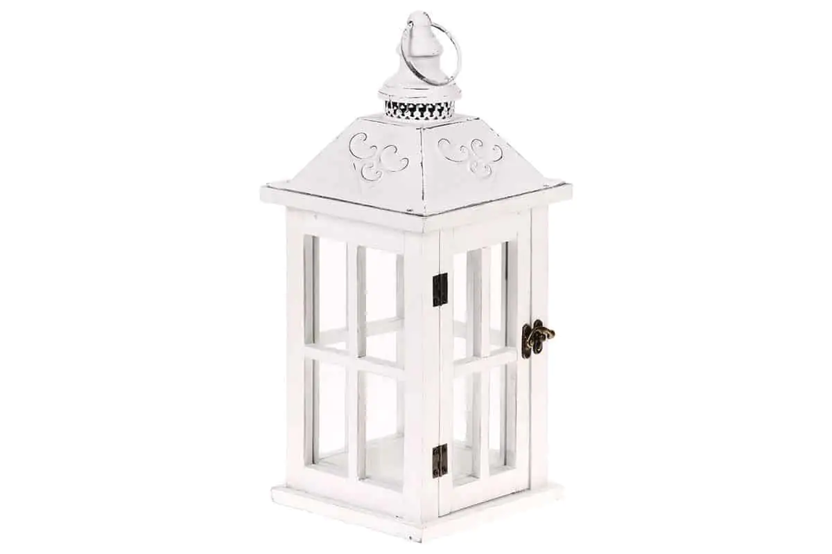 Autronic Lucerna dřevěná, barva bílá antik LD-0295
