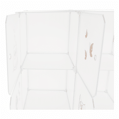 Dětská modulární skříňka DINOS, bílá/dětský vzor č.7