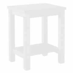 Noční stolek FOSIL, masív/bílá