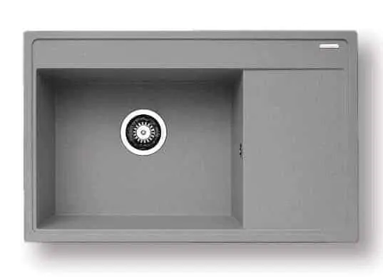 Casarredo Pyragranitový dřez CAMEA 1B 1D LH (79x50) grey