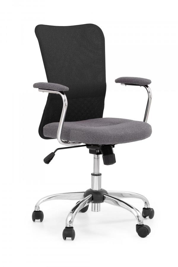 Halmar Studentská židle ANDY - šedá/černá