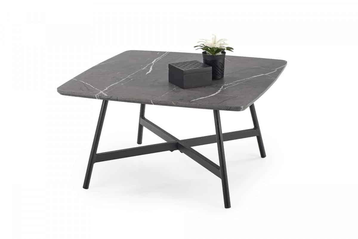 Halmar Konferenční stolek FERRARA - šedý mramor/černá