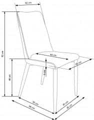 K368 krzesło popielaty / czarny (1p=2szt)