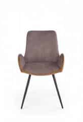 K392 krzesło popielaty / brązowy (2p=4szt)