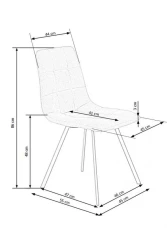 K402 krzesło popielaty (1p=4szt)