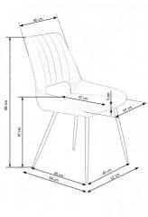 K404 krzesło popielaty (1p=2szt)