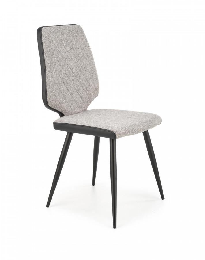 Halmar Jídelní židle K424 - šedá/černá