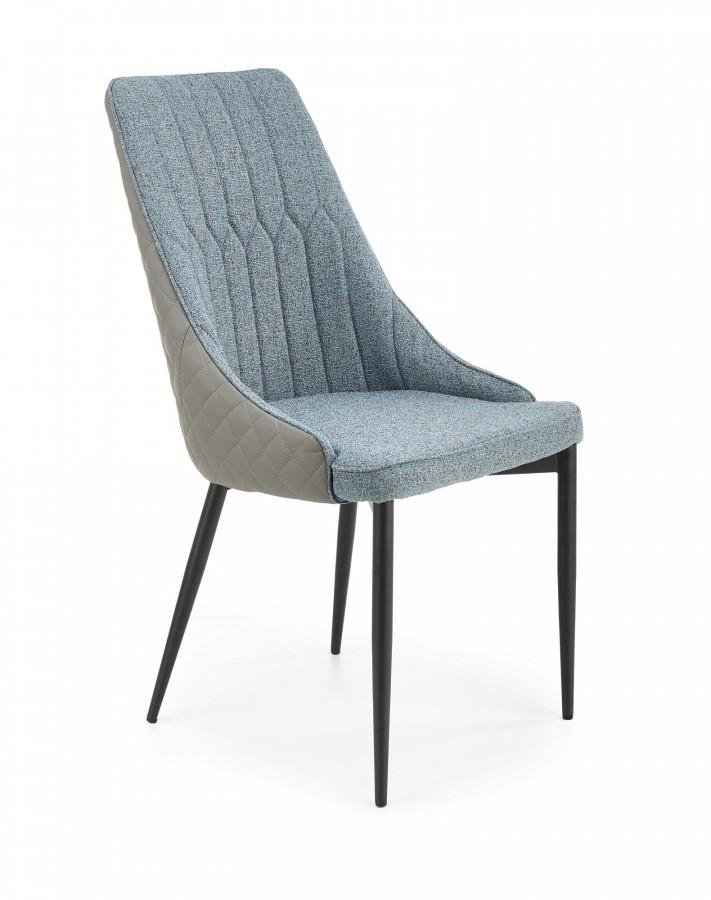Halmar Jídelní židle K448 - šedá/světle modrá