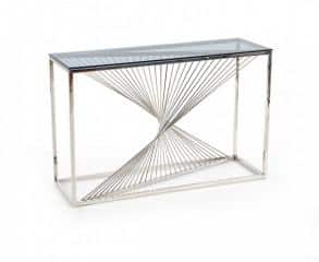 Konzolový stolek KN4 - chrom/kouřové sklo